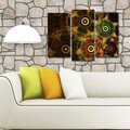 Set 3 tablouri decorative, 3PATK-109, Canvas, 20 x 39 cm, 2 piese, Multicolor