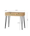 Birou, Kalune Design, Sahra, 105x79x55 cm, Stejar / Negru