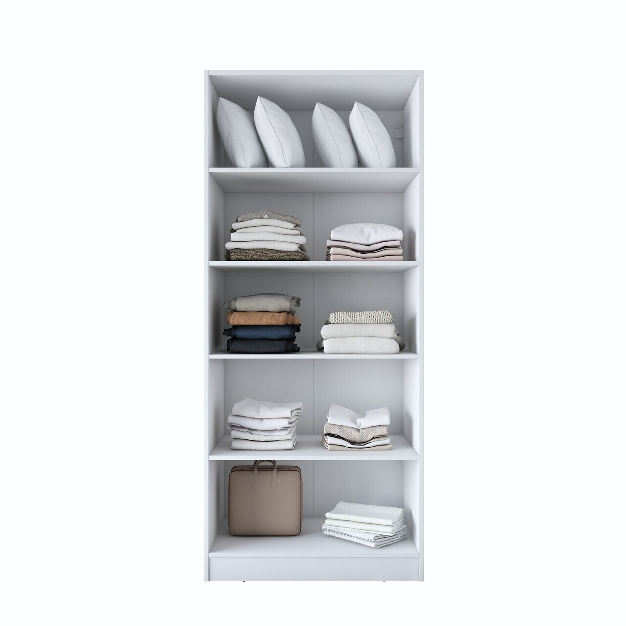 Dulap pentru haine, Hanah Home, BA180, 90x210x57.5 cm, PAL melaminat, Alb - view 9