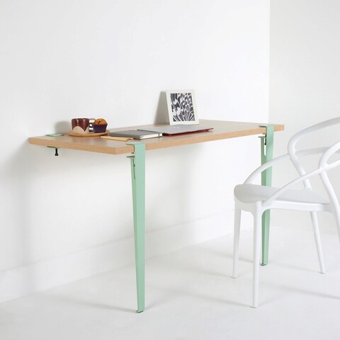 Birou, logg, cuarius, 120x75x60 cm, lemn / verde menta