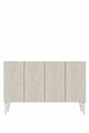 Consola, Hanah Home, Gumus 120, 120x79x32 cm, Alb / Travertin
