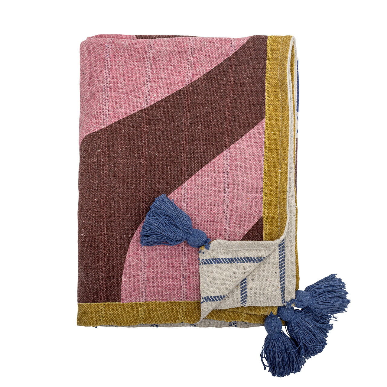 Pled Bloomingville Remy 130x160 cm amestec bumbac multicolor