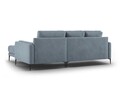Coltar dreapta, Orrino, Mazzini Sofas, 4 locuri, 242x164x82 cm, catifea, albastru deschis