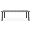 Set masa + 8 scaune Lyne, 229.5x99x76 cm / 62x60.5x75 cm, aluminiu/poliester, maro/gri