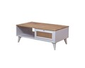 Masuta de cafea, Wolina, Mount, 55x100x45 cm, MDF , Alb / Stejar