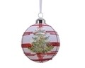 Set 3 globuri Checkered tree, Decoris, Ø8 cm, sticla, multicolor