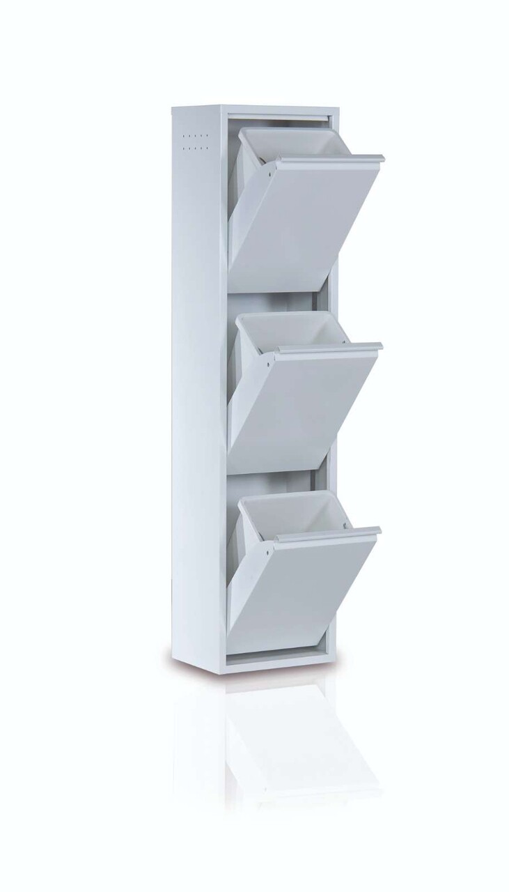 Dulap multifunctional, Hanah Home, Doplo 3, 33x136x25 cm, Metal, Alb - view 2