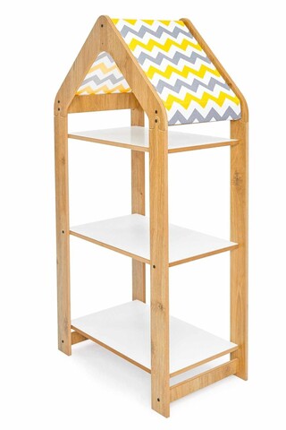 Raft universal, Hanah Home, Multipurpose Shelves 3, 50x100x30 cm, Natural / Alb / Galben