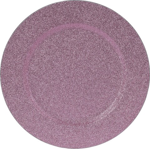 Platou Glitter, Ø33 cm, polipropilena, roz