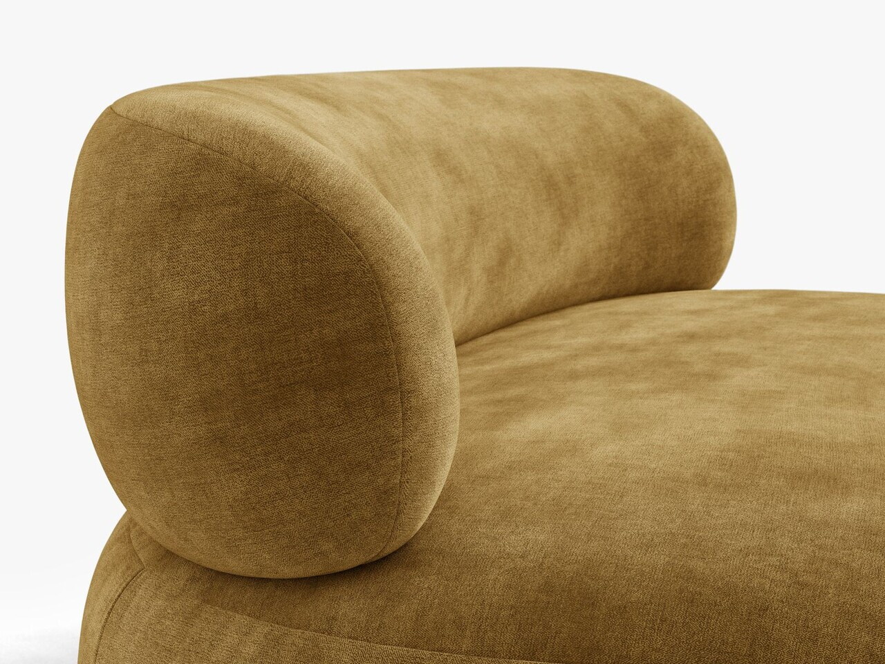 Canapea 3 locuri, Aura, Micadoni Home, 186x101x75 cm, tesatura Chenille, galben mustar — imaginea 7