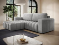 Coltar extensibil stanga 4 locuri ELTAP, Bon-15, Bonett, 250x175x92 cm, lemn/poliester, gri deschis