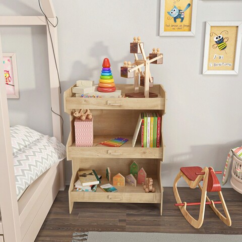 Corp biblioteca, zena home, fesa, 65.6x80.5x34.3 cm, pal, stejar