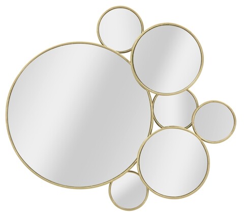 Oglinda decorativa glam, mauro ferretti, 81x73 cm, fier, auriu