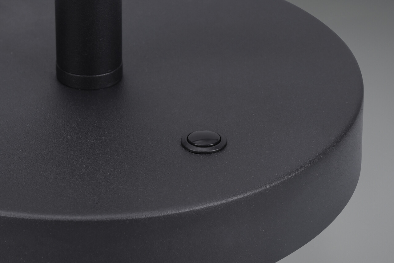 Lampa de masa Sequence, TRIO, 13.5x16x48.5 cm, 20.5W, 1x LED, aluminiu, negru/argintiu lucios