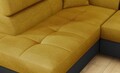 Coltar extensibil stanga 4 locuri, ELTAP, Anton, 272x203x85 cm, lemn/poliester, mustar/negru