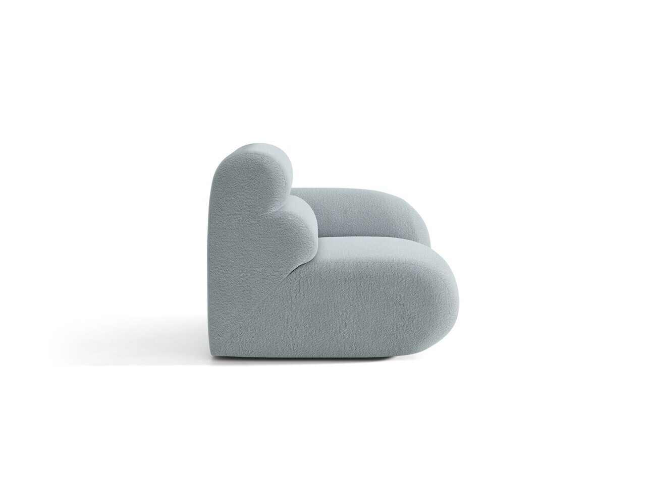 Modul canapea dreapta 1 loc, Neo, Micadoni Home, 110x100x83 cm, tesatura Boucle, albastru deschis — imaginea 3