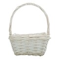 Set 3 cosuri pentru depozitare, Square, Creaciones Meng, 21x21x11 cm, lemn de salcie, alb
