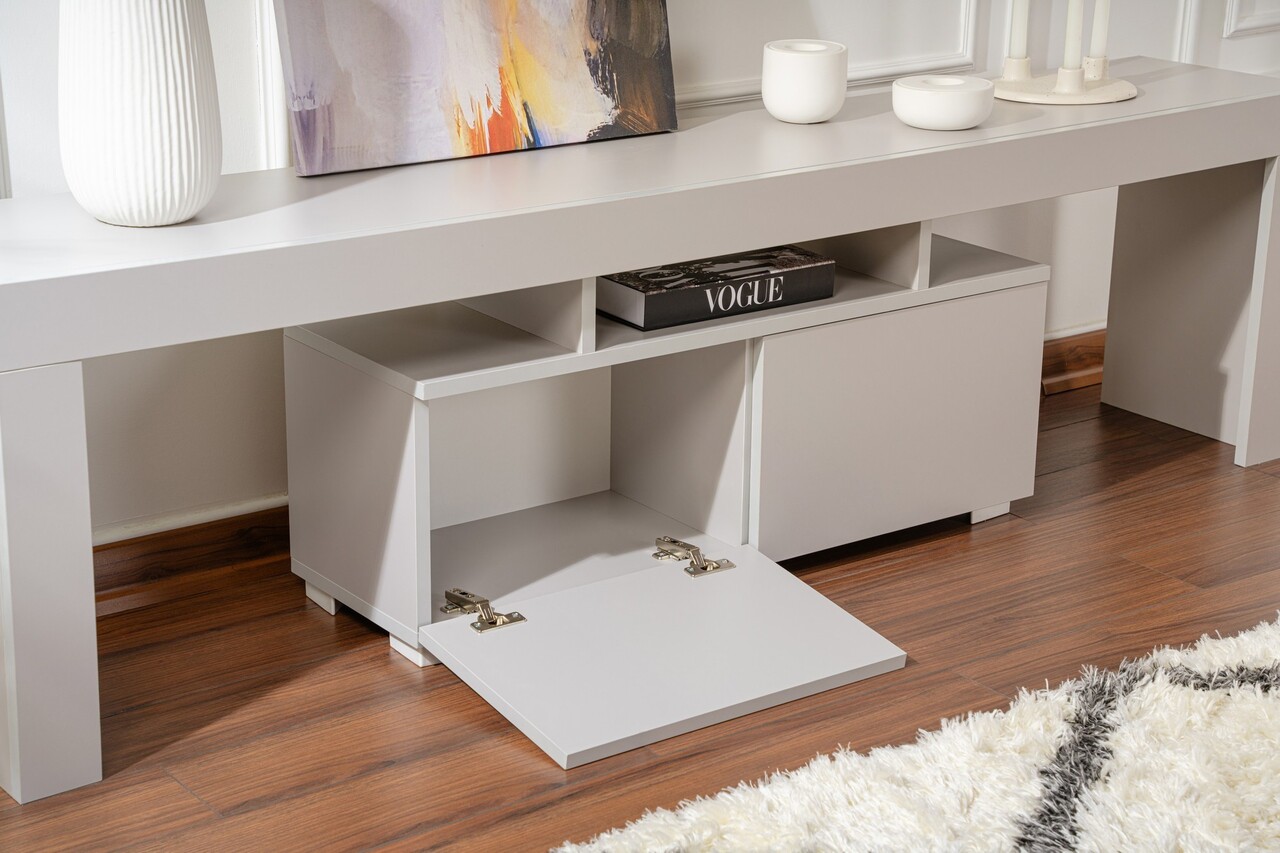 Comoda TV, Nordure, Enclave, 180x50x31.3 cm, Gri - 2 | YEO