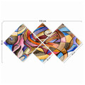 Set 4 tablouri decorative, 4MDF349797698, MDF, Imprimat UV, Multicolor
