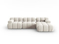 Coltar modular dreapta 4 locuri, Bellis-51, Micadoni Home, 282x155x70 cm, catifea, bej inchis