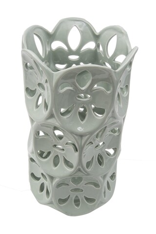 Vaza Petal, Mauro Ferretti, Ø 14x25.5 cm, portelan, gri