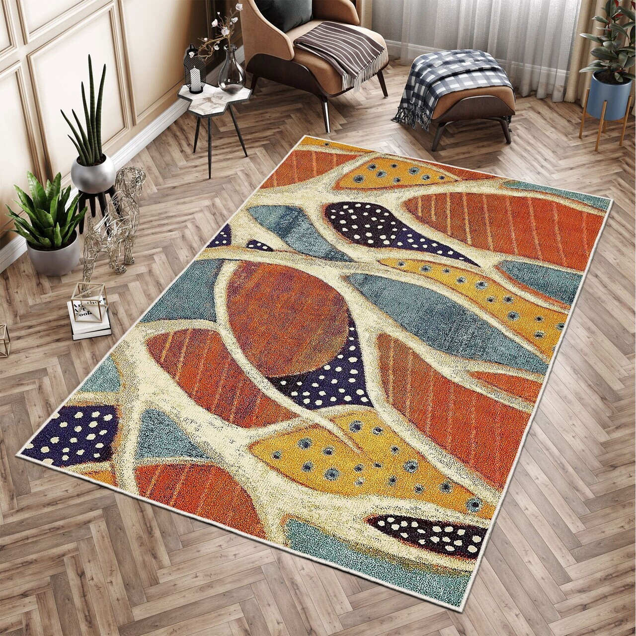 Covor, Woopamuk221, 100x300 cm, Bumbac/Poliester, Multicolor - view 2