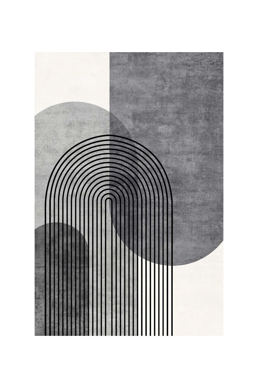 Covor, CLR-7184-11, 80x200 cm, Poliester, Negru — imaginea 2