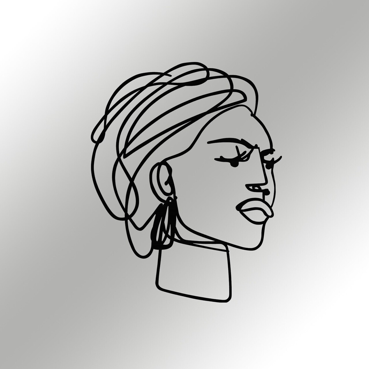 Decoratiune de perete, Afro, Dimensiuni: 52,5 x 66 cm, Negru — imaginea 5