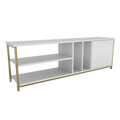 Comoda TV, Retricy, Oneida, 140x35.3x50.8 cm, PAL, Aur/Alb