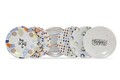 Set farfurii pentru desert, Rekitchen, 513RKT1113, Portelan , 21 x 21 x 2 cm, 6 piese, Multicolor