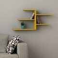 Raft pentru perete Faba, Decortie, 107x22x54 cm, galben mustar