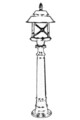 Lampadar de exterior, Avonni, 685AVN1315, Plastic ABS, Alb/Negru