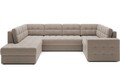 Coltar extensibil stanga 5 locuri ELTAP, LT-18SO, Blewett, 299x198x82 cm, lemn/poliester, bej inchis