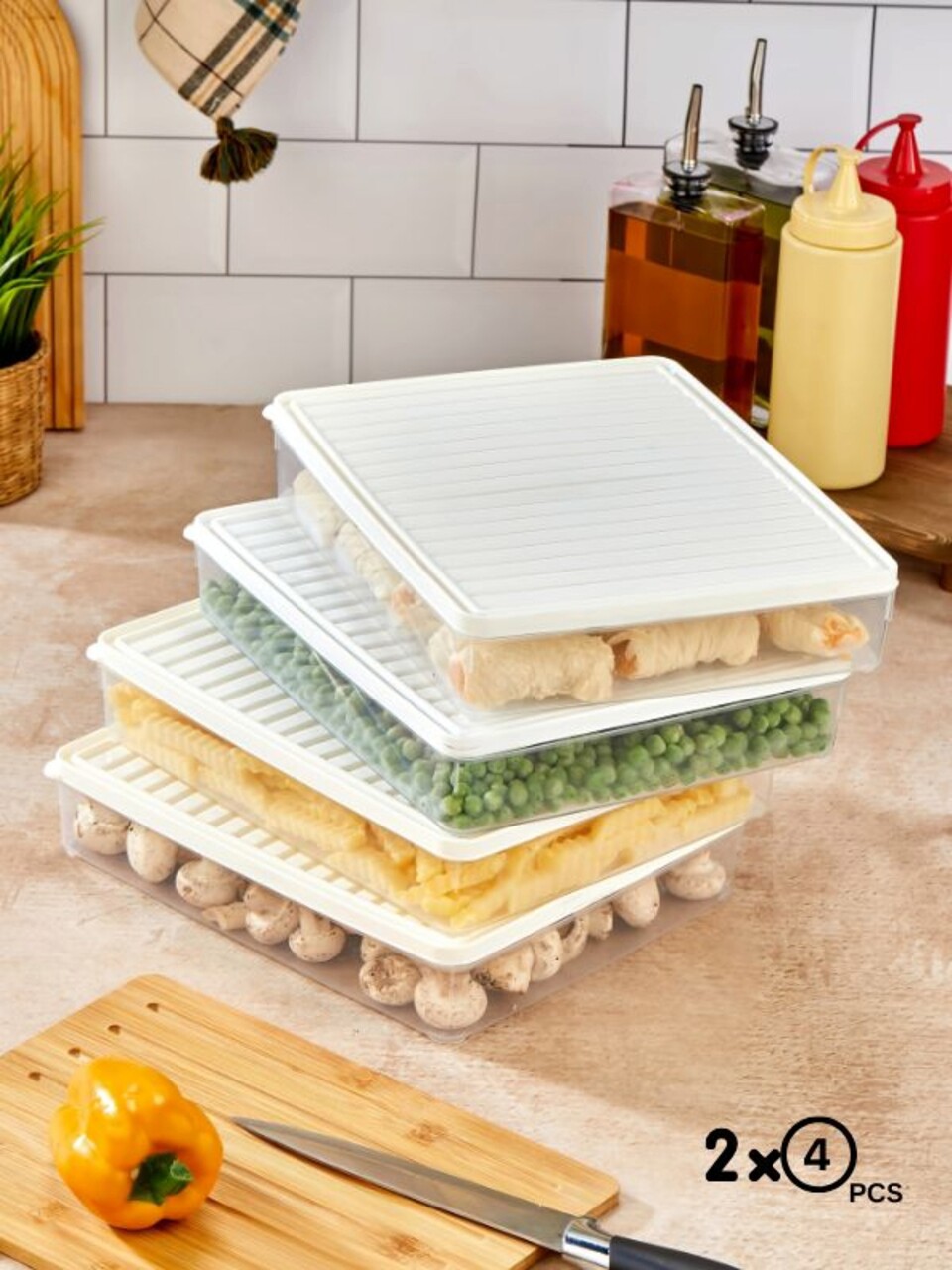Set recipiente depozitare, Hermia, 452PTR1149, Alb - view 4