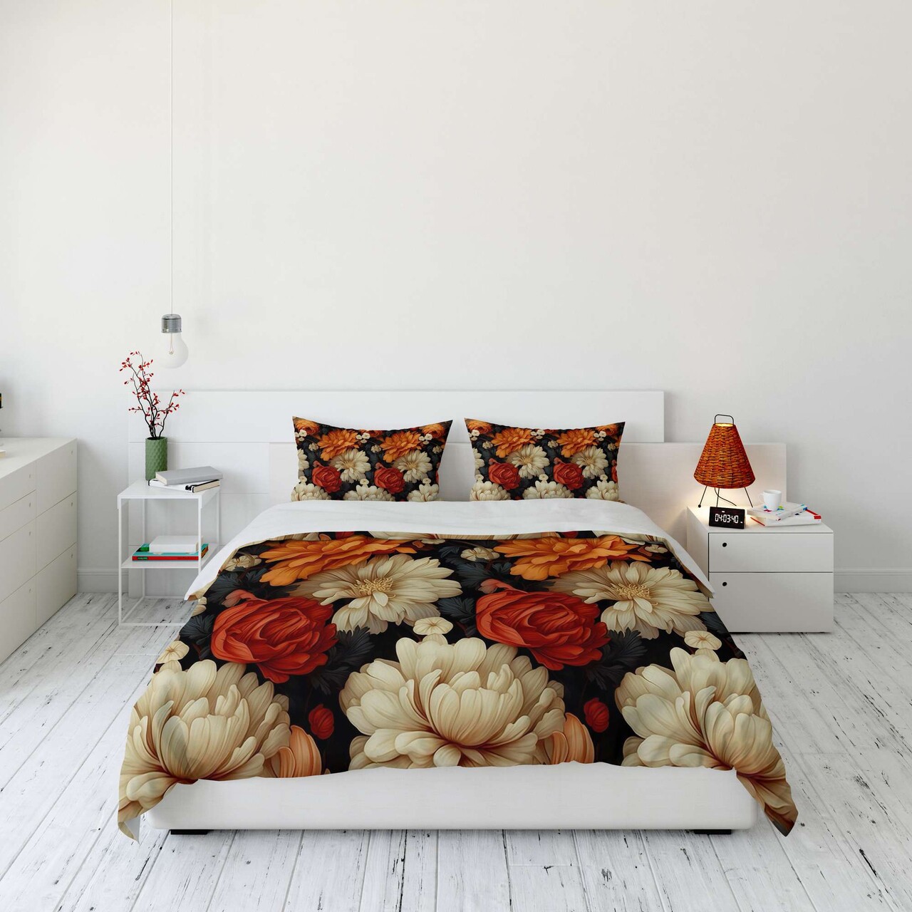 Lenjerie de pat dubla (DE) 3 piese L'essentiel Maison FLW_DVT25-27 Multicolor