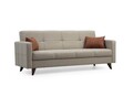 Canapea extensibila cu 3 locuri, Misty, 730MST1206, Cadru: METAL/LEMN, Bej