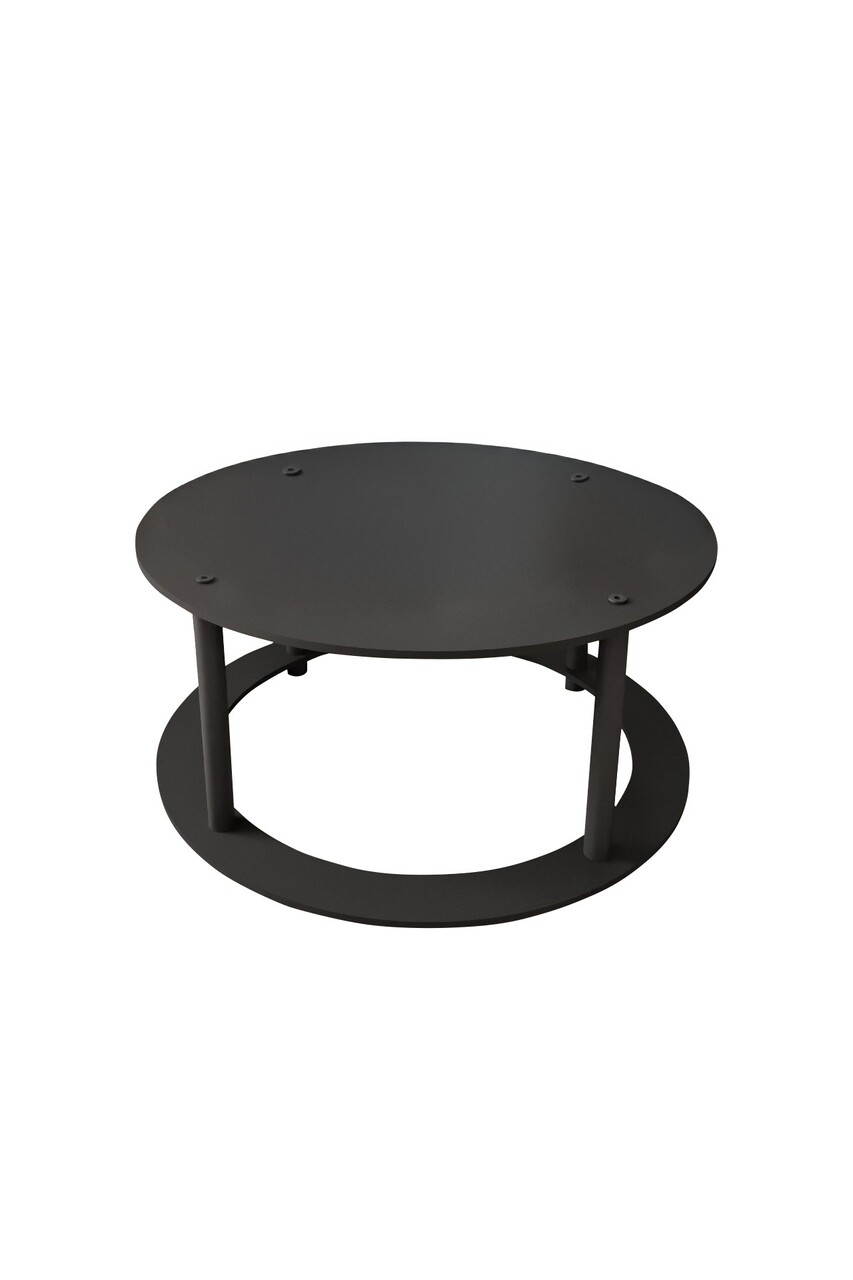 Masuta de cafea, Hanah Home, Hole Round, MDF , Negru