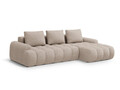 Coltar extensibil dreapta 3 locuri, Linz, Cosmopolitan Design, 275x142x84 cm, tesatura structurata, bej sand