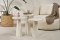 Set masute 2 piese, Rotexa, Lilyum (57 + 52 + 47), MDF , Alb