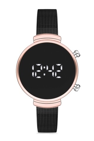 Ceas pentru dama apwa031200, aqua di polo, metal, negru/roz auriu