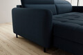Coltar extensibil stanga 3 locuri ELTAP, LT-40MAN, Gomsi, 228x165x100 cm, lemn/poliester, albastru inchis