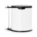 Cos de gunoi pentru dulap, Brabantia, White, 15 L, 30x29.3x34.7 cm, otel, alb