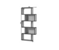 Raft de perete ELTAP, Sottis, 80x20x180 cm, PAL/PVC, negru