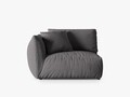 Modul stanga pentru canapea, 1 loc, Chris-259, Micadoni Home, 130x100x80 cm, tesatura structurata chenille, gri beton