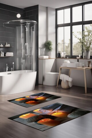 Set covorase de baie, Cartwright, CT-5187, Poliester, Multicolor