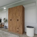 Dulap pentru haine, Miwood, Yaman 1600-028, 120x180x45 cm, PAL, Maro