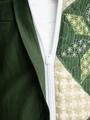 Lenjerie de pat dubla Patchwork, Homla, 160x200 cm, 3 piese, bumbac, verde/bej