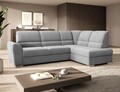 Coltar extensibil dreapta 3 locuri ELTAP, RT-03NU, Siber, 270x186x93 cm, lemn/poliester, gri deschis