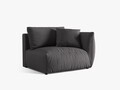 Modul dreapta pentru canapea, 1 loc, Chris-259, Micadoni Home, 130x100x80 cm, tesatura structurata chenille, gri beton