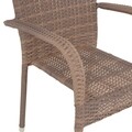 Scaun suprapozabil, Amaya, 56.5 x 63 x 95 cm, otel, maro
